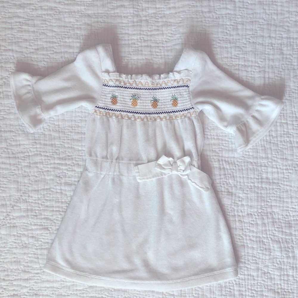 White terry cloth dress